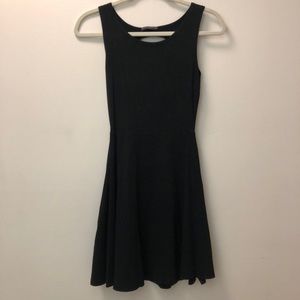 Open back black dress